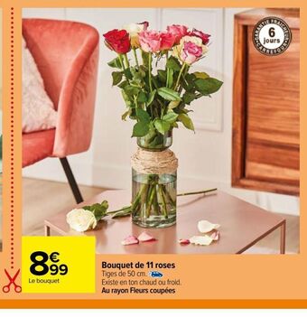 Carrefour Bouquet de 11 roses offre