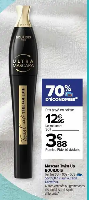 Carrefour Mascara twist up bourjois offre