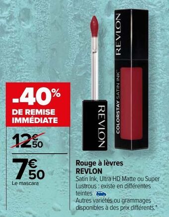 Carrefour Rouge à lèvres revlon offre