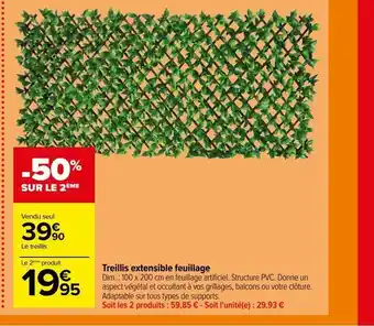Treillis extensible feuillage