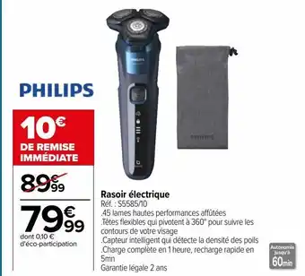 Carrefour Rasoir électrique philips offre