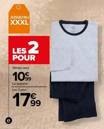 Carrefour Pyjama long homme offre