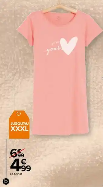Carrefour Big t-shirt femme offre