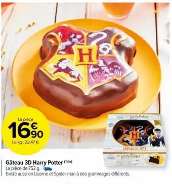Carrefour Market Gâteau 3d harry potter offre
