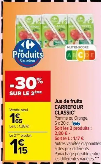 Carrefour Market Jus de fruits carrefour classic’ offre