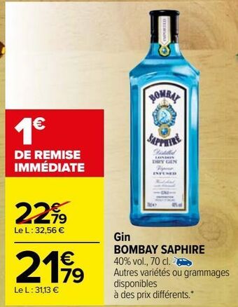 Carrefour Market Gin bombay saphire offre