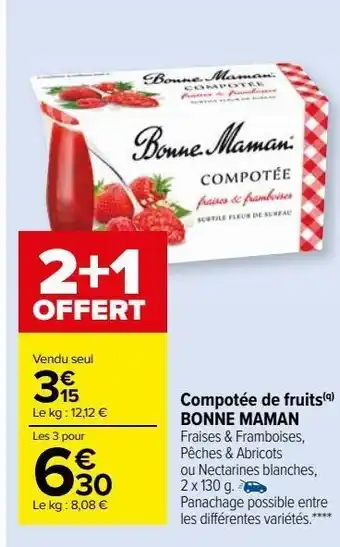 Carrefour Market Compotée de fruits bonne maman offre