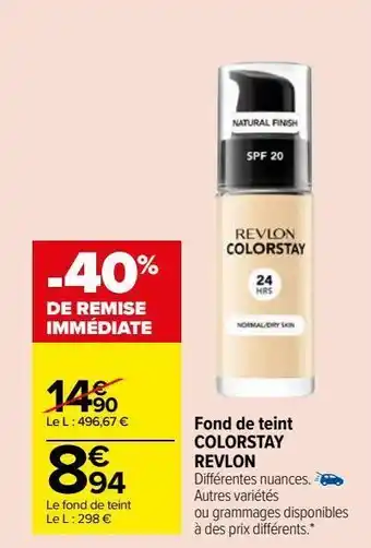 Carrefour Market Fond de teint colorstay revlon offre