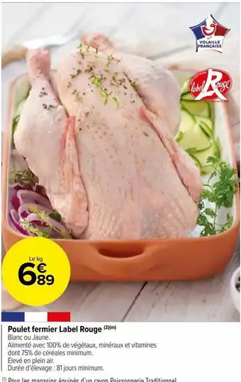 Carrefour Market Poulet fermier label rouge offre