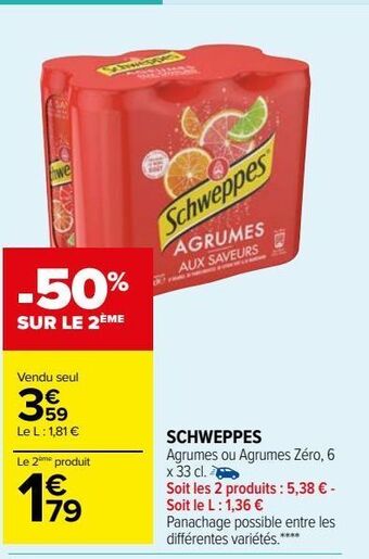 Carrefour Market Schweppes offre