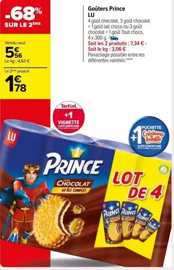 Carrefour Market Goûters prince lu offre