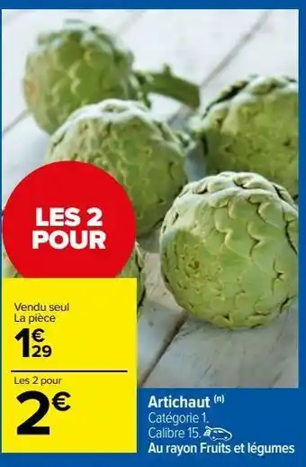 Carrefour Market Artichaut offre
