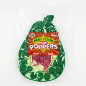 Jouet fidget push poppers fast food - les modèles peuvent varier