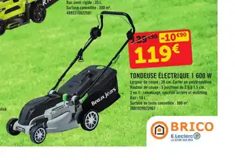 E.Leclerc Tondeuse Electrique 1 600 W offre
