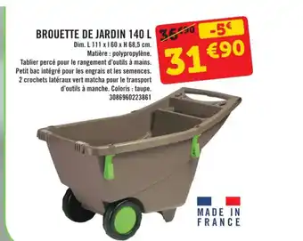 E.Leclerc Brouette De Jardin 140 L offre