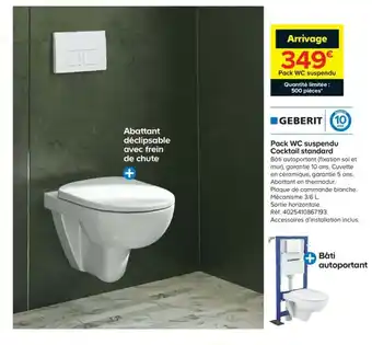 Castorama Pack WC suspendu cocktail standard offre