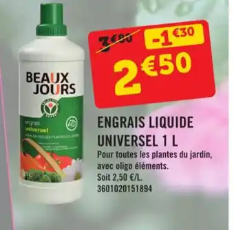 E.Leclerc Engrais Liquide Universel 1 L offre