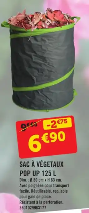 E.Leclerc Sac A Vegetaux Pop Up 125 L offre