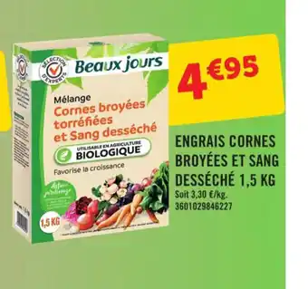 E.Leclerc Engrais Cornes Broyees Et Sanf Desseche 1,5 lg offre