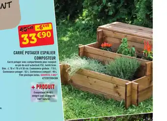 E.Leclerc Carre Potager Espalier Compositeur offre