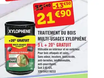 E.Leclerc Traitement Du Bois Multi-Usages Xylophene offre