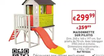 Trafic Maisonnette sur pilotis offre