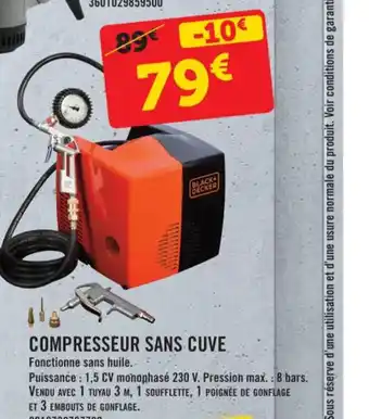 E.Leclerc Compresseur Sans Cuve offre