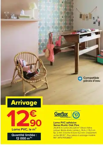 Castorama Lame PVC adhésive senso rustic oak pine offre