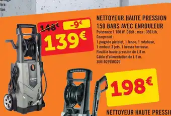 E.Leclerc Nettoyeur Haute Pression 150 Bars Avec Enrouleur offre