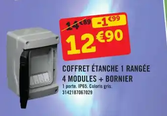 E.Leclerc Coffret Etanche 1 Rangee 4 Modules + Bornier offre