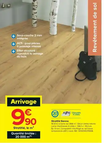 Castorama Stratifié sienna offre
