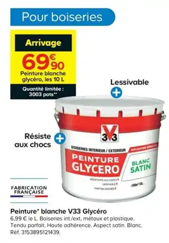 Castorama Peinture blanche glycéro offre