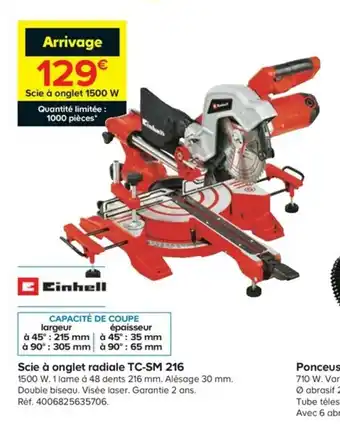 Castorama Scie à onglet 1500 W offre