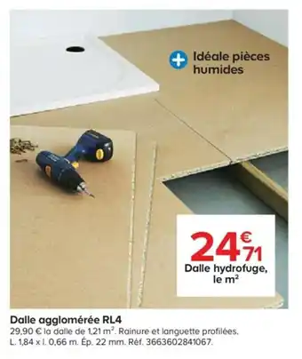 Castorama Dalle agglamérée RL4 offre