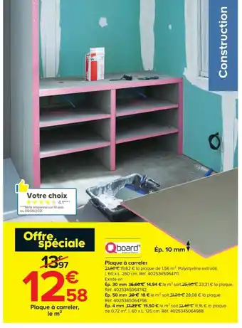 Castorama Plaque à carreler offre