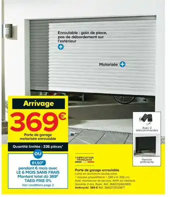 Porte de garage enroulable