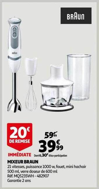 Auchan Mixeur braun offre