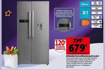Auchan Réfrigérateur américain qilive q.6517 offre