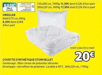 JYSK Couette synthétique storfjellet offre