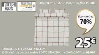 Parure de lit en satin nelly