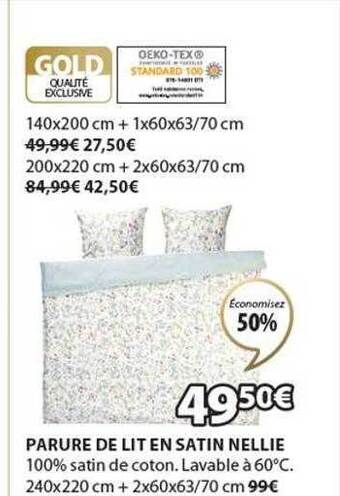 JYSK Parure de lit en satin nellie offre