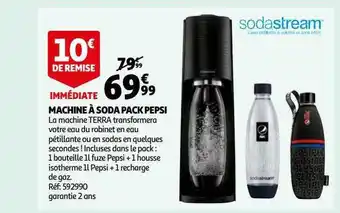 Auchan Machine à soda pack pepsi sodastream offre