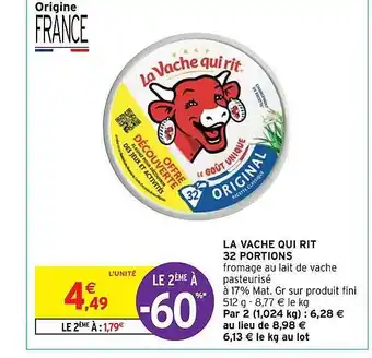 Intermarché Hyper La vache qui rit 32 portions offre