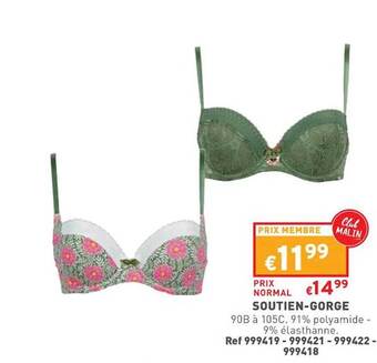 Trafic Soutien-gorge offre