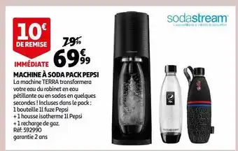 Auchan Machine à soda pack pepsi sodastream offre