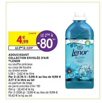 Intermarché Hyper Adoucissant collection envolée d'air lenor offre
