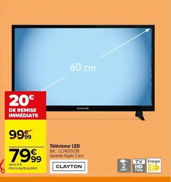 Carrefour Téléviseur led offre