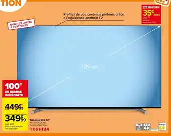 Carrefour Téléviseur led 4k* offre