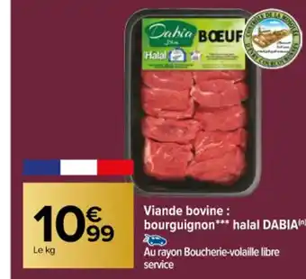 Carrefour Viande Bovine: Bourguignon Halal Dabia offre