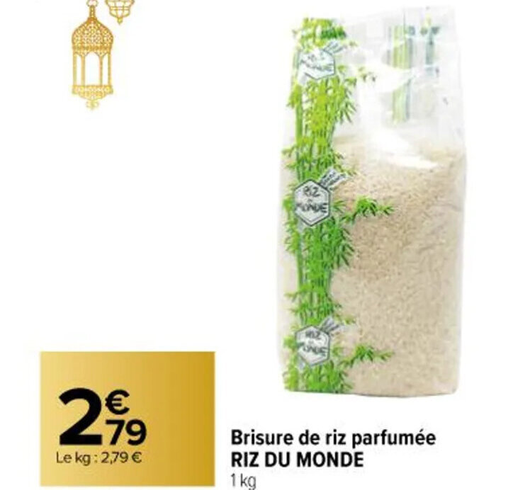 Promo Brisure de riz Parfumée Riz du Monde chez Carrefour